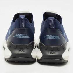 Tod's Blue Mesh and Fabric No_Code J Sneakers Size 42
