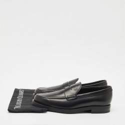 مملوكة مسبقًا Tod's Black Leather Penny Penny Loafers Size 39.5