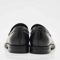 مملوكة مسبقًا Tod's Black Leather Penny Penny Loafers Size 39.5