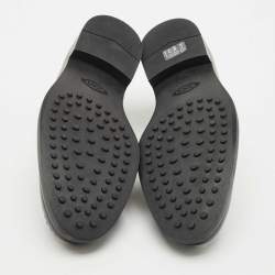 مملوكة مسبقًا Tod's Black Leather Penny Penny Loafers Size 39.5