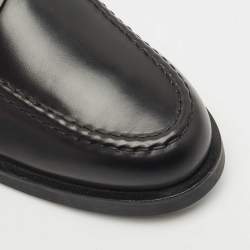 مملوكة مسبقًا Tod's Black Leather Penny Penny Loafers Size 39.5