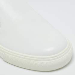 Pre Owned Tod's White Leather Slip On Sneakers Size 41.5