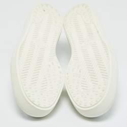 Pre Owned Tod's White Leather Slip On Sneakers Size 41.5