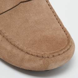 Pre Owned Tod's Brown Suede Gommini Mules Size 40.5