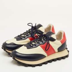 Pre Owned حذاء رياضي تودز قماش و جلد و شامواه متعدد الألوان منخفض من أعلى مقاس 41.5