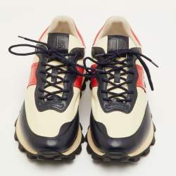 Pre Owned حذاء رياضي تودز قماش و جلد و شامواه متعدد الألوان منخفض من أعلى مقاس 41.5