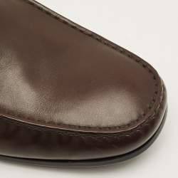 مملوكة مسبقًا حذاء درايفنغ لوفرز موكاسين تودز جلد أسود جوميني مقاس 42