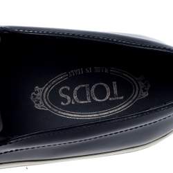 Pre Owned Tod's Black Patent Leather Sportivo Maxi Crystal Double T Slip On Sneakers Size 40