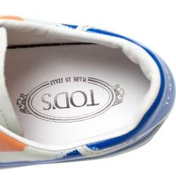 مملوكة مسبقًا Tod's Multicolor Leather Velcro Strap Sneakers Size 43