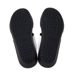 Pre Owned صندل سلايد تودز فور فيراري إصدار محدود بنعل سميك جلد أبيض مقاس 39.5