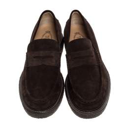 مملوكة مسبقًا حذاء لوفرز تودز سليب أون بيني جلد سويدي بي مقاس 42.5