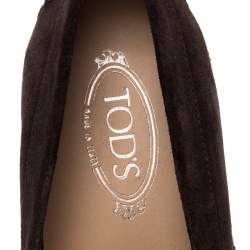 مملوكة مسبقًا حذاء لوفرز تودز سليب أون بيني جلد سويدي بي مقاس 42.5