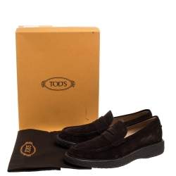 مملوكة مسبقًا حذاء لوفرز تودز سليب أون بيني جلد سويدي بي مقاس 42.5