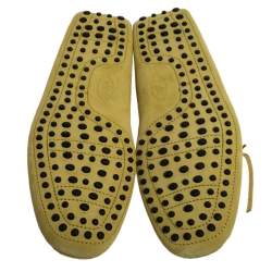 Pre Owned حذاء لوفرز تودز سليب أون فيونكة جلد سويدي أصفر مقاس 44