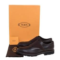 Pre Owned Tod's Brown Brogue Leather Oxfords Size 44