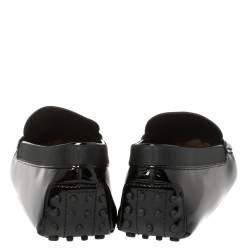 Pre Owned حذاء لوفرز تودز سموكينغ نيو غومينى جلد لامع أسود مقاس 43