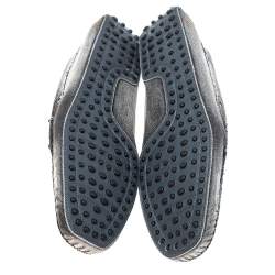 Pre Owned حذاء لوفرز تودز سليب أون بيني جومينو قماش دنيم لونين مقاس 45