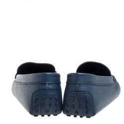 Pre Owned حذاء لوفرز تودز غومينو جلد أزرق سليب أون مقاس 44.5