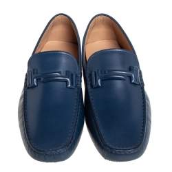 مملوكة مسبقًا حذاء لوفرز تودز درايفنج نيوغومينو جلد أزرق مقاس 42