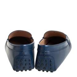 مملوكة مسبقًا حذاء لوفرز تودز درايفنج نيوغومينو جلد أزرق مقاس 42