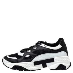 Pre Owned حذاء رياضي تودز اكتيف سبورتي شبك و جلد أبيض و أسود مقاس 43