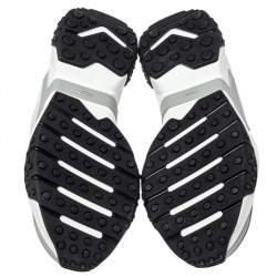 مملوكة مسبقًا Tod's White Leather and Mesh Active Sporty Sneakers Size 44