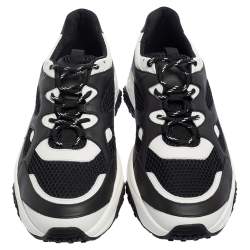 Pre Owned حذاء رياضي تودز اكتيف سبورتي شبك و جلد أبيض و أسود مقاس 45.5