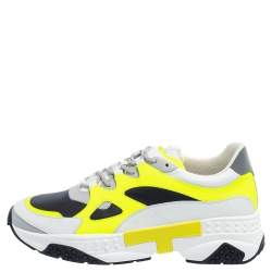 Pre Owned حذاء رياضي تودز منخفض من أعلى جلد وشبك متعدد الألوان مقاس 43