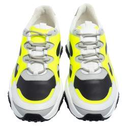 Pre Owned حذاء رياضي تودز منخفض من أعلى جلد وشبك متعدد الألوان مقاس 43