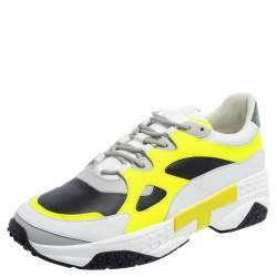 Pre Owned Tod's Multicolor Mesh And Leather Low Top Sneakers Size 43