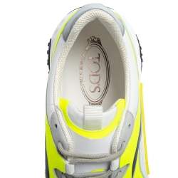 Pre Owned Tod's Multicolor Mesh And Leather Low Top Sneakers Size 43