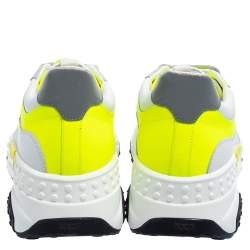 Pre Owned Tod's Multicolor Mesh And Leather Low Top Sneakers Size 43