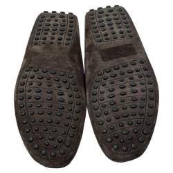 Pre Owned Tod's Brown Suede Penny Slip On Loafers Size 41.5