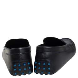 مملوكة مسبقًا Tod's Black Leather Penny Slip On Loafers Size 47