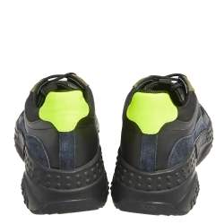 مملوكة مسبقًا Tod's Multicolor Leather And Suede Lace Up Sneakers Size 42.5