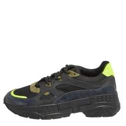 مملوكة مسبقًا Tod's Multicolor Leather And Suede Lace Up Sneakers Size 42.5