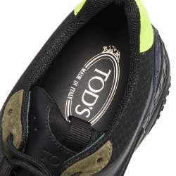 مملوكة مسبقًا Tod's Multicolor Leather And Suede Lace Up Sneakers Size 42.5