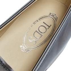 Pre Owned Tod's Brown Leather Slip On Loafers Size 45.5