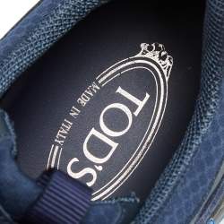 Pre Owned حذاء رياضي تودز منخفض من أعلى جلد وسويدي متعدد الألوان مقاس 43