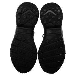 Pre Owned Tod's Multicolor Leather, Mesh and Suede Lace-Up Sneakers Size 42.5