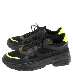 Pre Owned Tod's Multicolor Leather, Mesh and Suede Lace-Up Sneakers Size 42.5