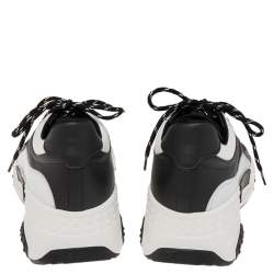 مملوكة مسبقًا حذاء رياضي تودز شبك وجلد أسود / أبيض برباط مقاس 44