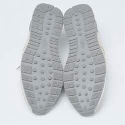 Pre Owned Tods Light Green Suede Perforated Low Top Sneakers Size 45.5