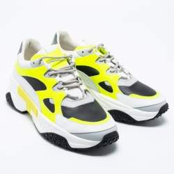 Tod's Multicolor Leather And Mesh Lace Up Sneakers Size 42