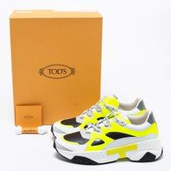 Tod's Multicolor Leather And Mesh Lace Up Sneakers Size 42