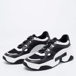 مملوكة مسبقًا حذاء رياضي تودز أكتيف سبورتي شبكة وجلد أبيض/أسود مقاس 42