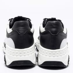 مملوكة مسبقًا حذاء رياضي تودز أكتيف سبورتي شبكة وجلد أبيض/أسود مقاس 44