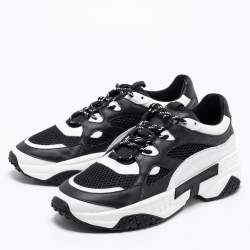 مملوكة مسبقًا حذاء رياضي تودز أكتيف سبورتي شبكة وجلد أبيض/أسود مقاس 44