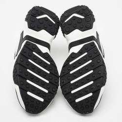 Tod's Black/White Mesh and Leather Chunky Sneakers Size 42.5