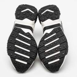 Tod's Black/White Mesh and Leather Chunky Platform Sneakers Size 43